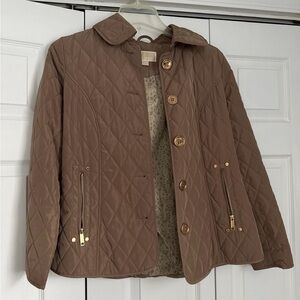 Michael Kors Quilted Tan Utility Jacket